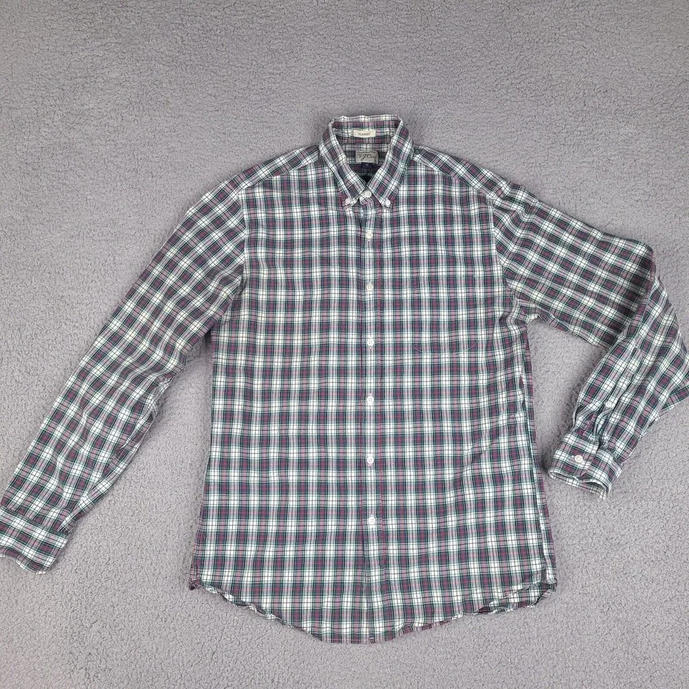 J Crew Shirt Mens Medium Classic Fit Plaid Button‎ Down Multicolor
